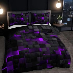 Abstract Grid Series Quilt Cover Digital Printing Bedding (Option: 2 Style-240 X220 Three Pieces)