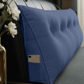 Triangle Reading Cushion With A Button-blue (Option: 200cm)