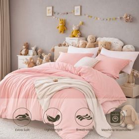 Three-piece Bedding Set With Solid Color Quilt Cover And Pillowcase, Three-piece Bedding Set - Super Soft Microfiber Hotel Series - Brushed Super Soft (Option: 229cmX229cm)