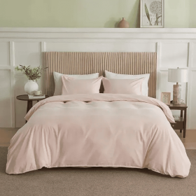 Serta Simply Clean Pleated Duvet Cover Queen (Option: Pink)