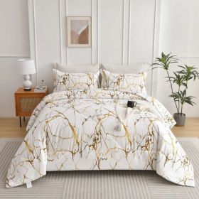 3pcs duvet cover set king (duvet cover*1+Pillowcase*2) Extremely diverse styles (Style: Marble White)